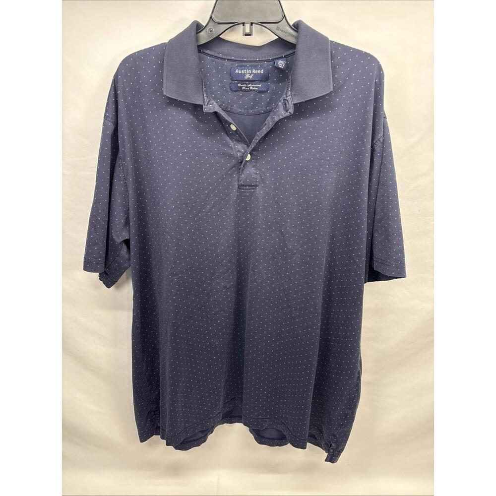 Austin Reed Golf Polo Navy with White Dots- Men's XL